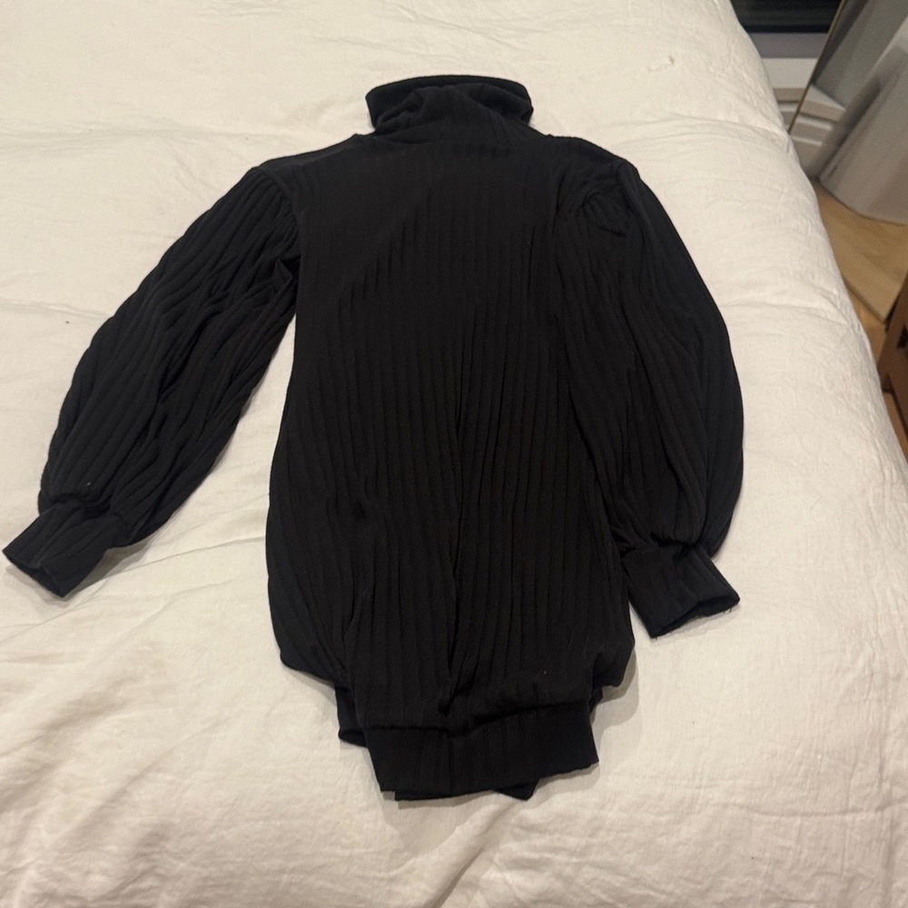 Monaco Black Ribbed Dress